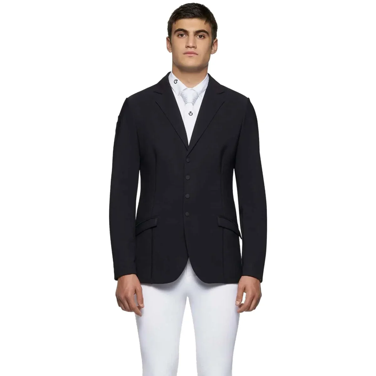 Cavalleria Toscana Men’s Lightweight Jersey Zip Riding Jacket – Breathable, Stretch & Competition-Ready