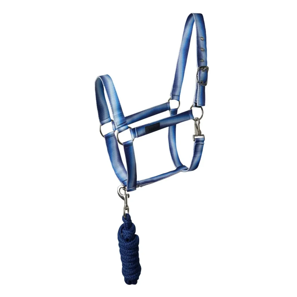 Horze Ice Water Halter Set – Trendy Tie-Dye Horse Halter with Matching Lead Rope