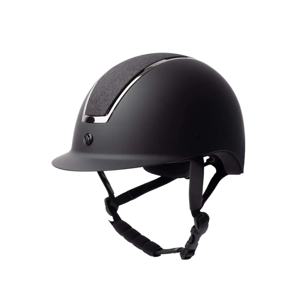 Horze Sentinel II Helmet – High-Impact Riding Helmet with Ventilation, Memory Foam & Adjustable Fit Black-Black