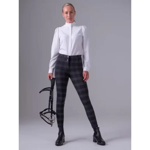 PS of Sweden Britney Checked Breeches – High-Waist Full Grip Breeches with Mobile Pockets